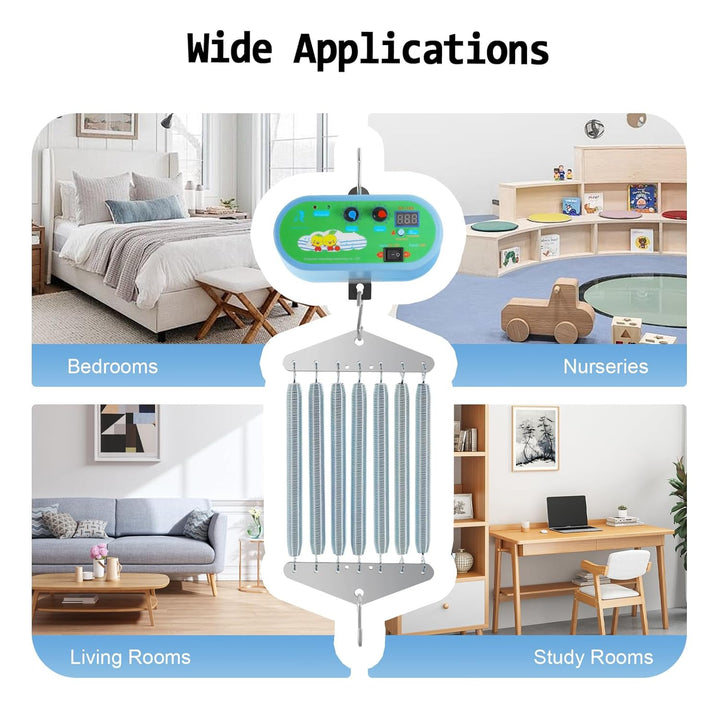 TESUGN Hängende elektrische Wiegensteuerung, Geräuscharm einstellbarem Elektrische Babyschaukel Baby