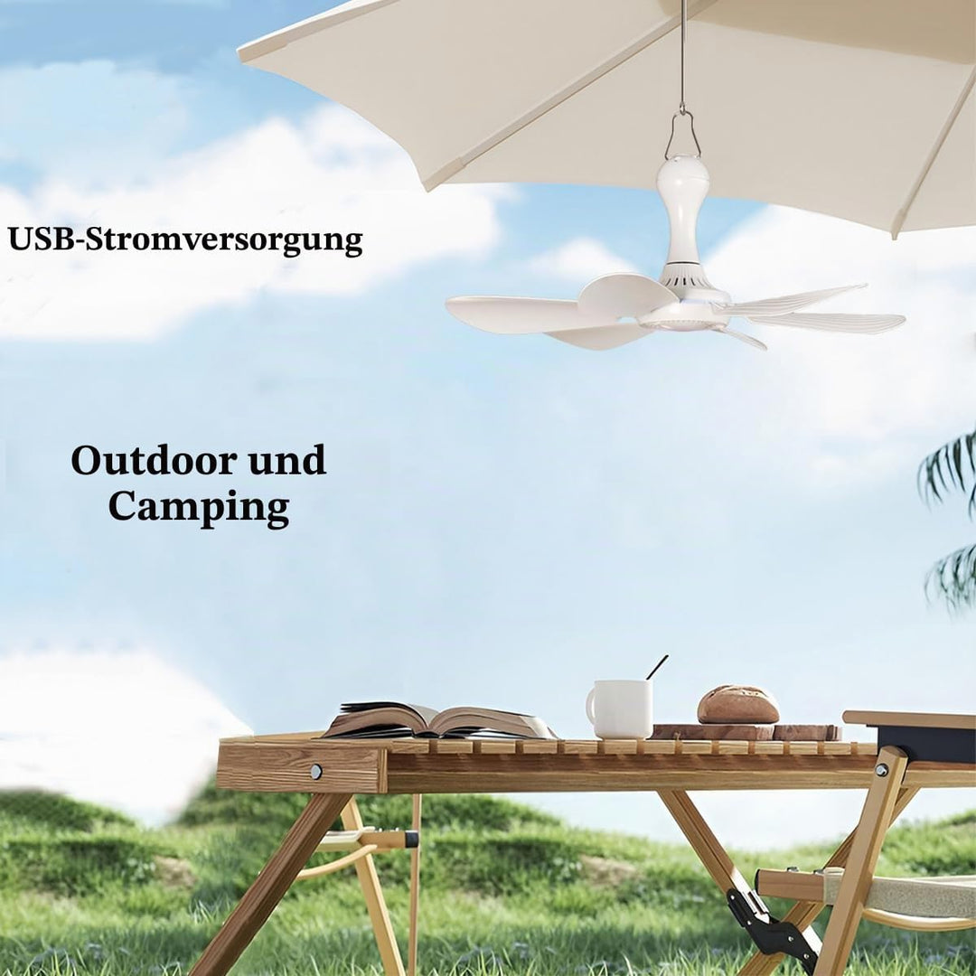 BININBOX Mini Mobiler Deckenventilator,4-stufige Windeinstellung USB-betrieben Ventilator Ø42CM 5W(F