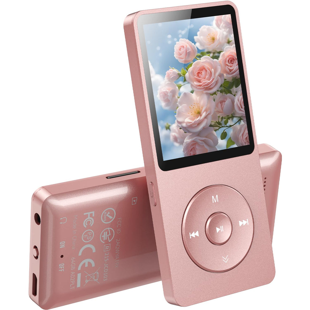 AGPTEK 64GB MP3 Player Bluetooth 5.3 mit Lautsprecher, 40 Stunden Akkulaufzeit Kleiner und klassisch