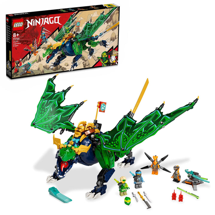 LEGO 71766 NINJAGO Lloyds legendärer Drache, Spielzeug für Jungen und Mädchen ab 8 Jahren mit Drache