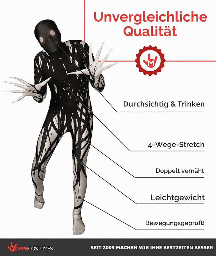 Morphsuits Zalgo Kostüm Erwachsene, Monster Verkleidung, Halloween und Karneval - M (150cm-162cm) M