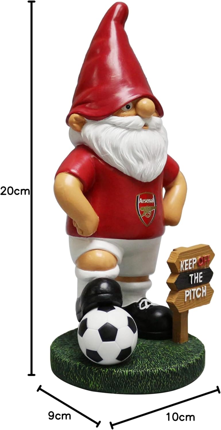 FOCO EPL Arsenal Football Premier League Championship Keep Off The Pitch Gartenzwerg Ornament für dr