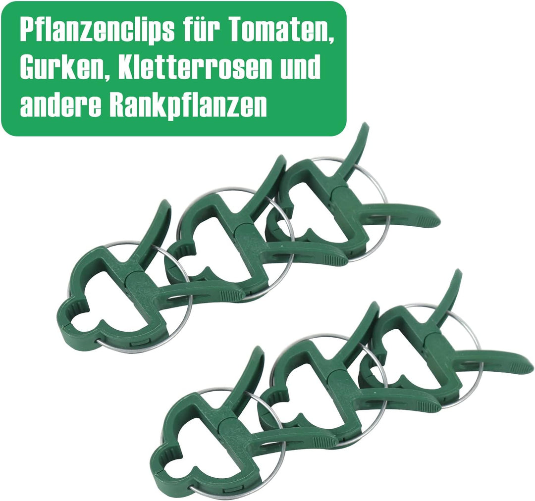96 Stück Pflanzenclips für Tomaten, Gurken, Kletterrosen und andere Rankpflanzen, Stabile Hochwertig