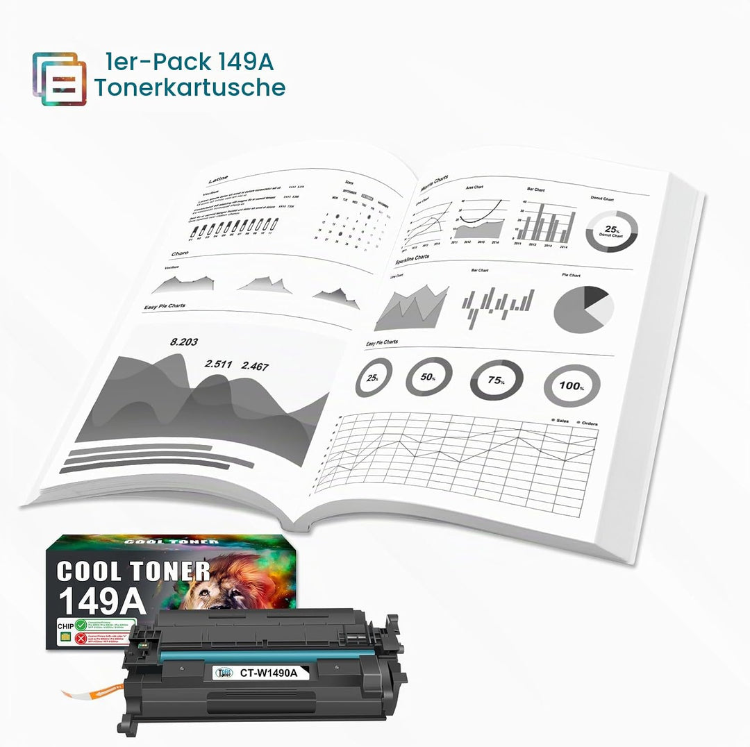 Cool Toner 149A (Mit Chip) Kompatible für HP Laserjet Pro 4002dn Toner 4002dw 4002d 4002 MFP 4102fdw