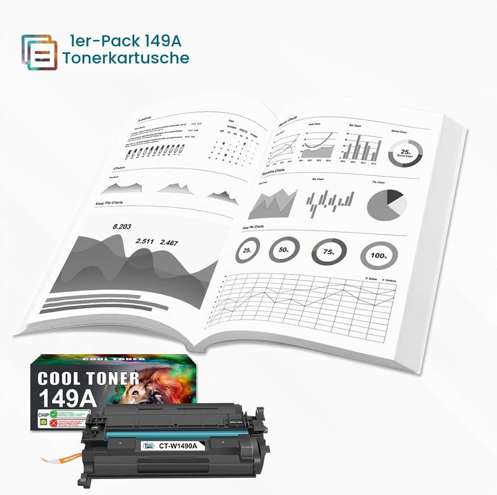 Cool Toner 149A (Mit Chip) Kompatible für HP Laserjet Pro 4002dn Toner 4002dw 4002d 4002 MFP 4102fdw
