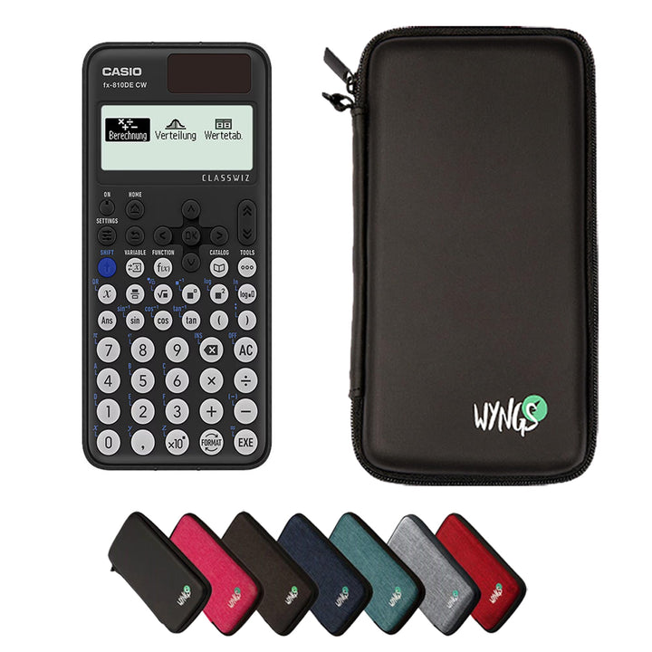CALCUSO Sparpaket: Casio FX-810DE CW + WYNGS Schutztasche schwarz + Erweiterte Garantie von CALCUSO