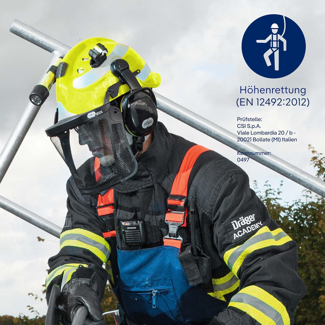 Dräger HPS 3500 Set Premium Verstellbarer Sicherheitshelm mit Schutzbrille für Baustellen, Bergbau,