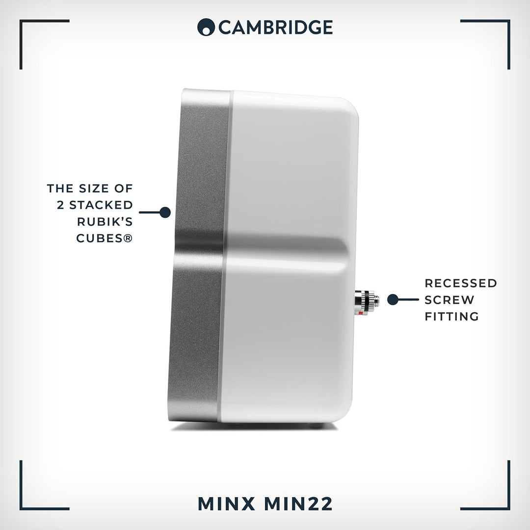 Cambridge Audio Minx Min 22 - Kompakter kabelgebundener Satellitenlautsprecher mit BMR-Lautsprechert