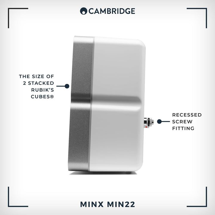 Cambridge Audio Minx Min 22 - Kompakter kabelgebundener Satellitenlautsprecher mit BMR-Lautsprechert