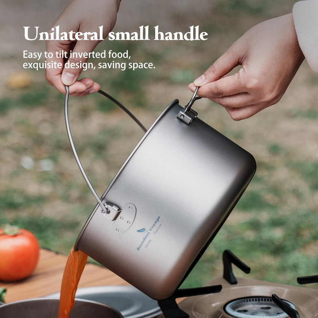 Boundless Voyage Camping Titan Hängetopf mit klappbarem Griff Picknick Wandern grosse Kapazität Wass
