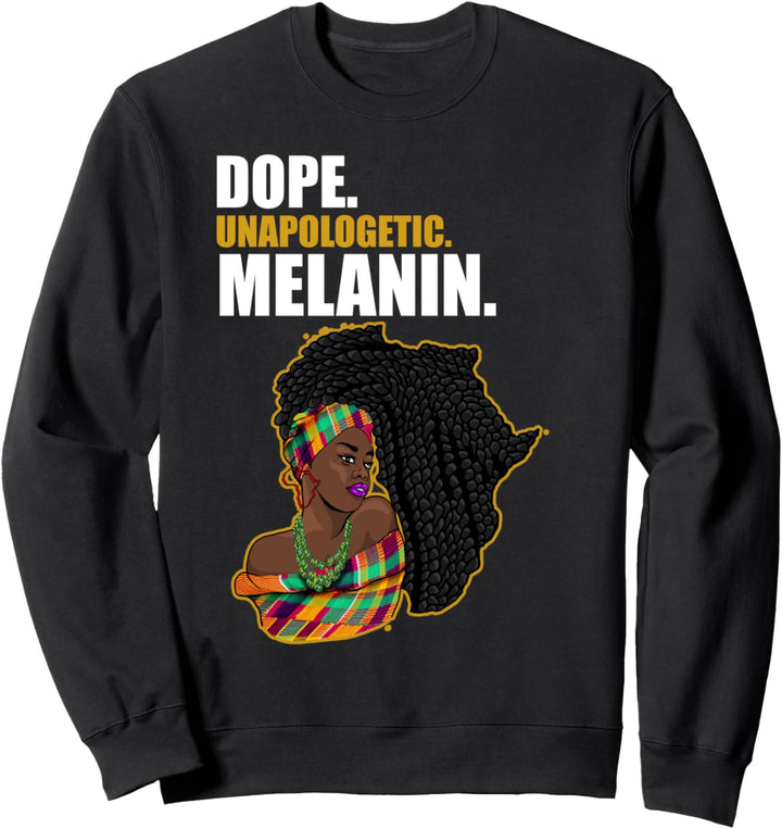 Oheneba: Melanin Black Girl Magic Afro Queen Pride Sweatshirt