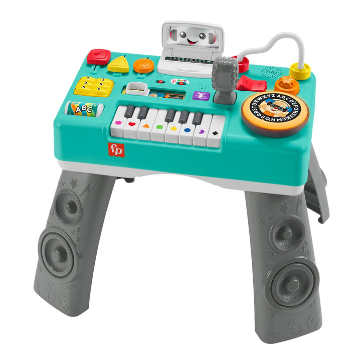 FISHER-PRICE Lernspass DJ Spieltisch - musikalisches Lernspielzeug mit 3 Klavierspielmodi, SPANISH+P