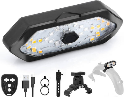FXINRUIA E Scooter Blinker，Scooter Rücklicht LED Scooter Blinker usb-aufladung mit Wiederaufladbare
