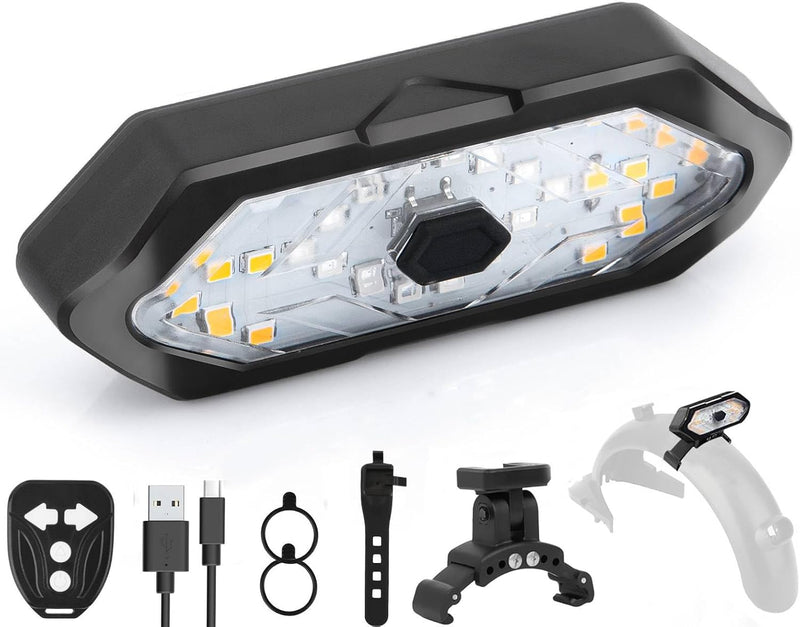 FXINRUIA E Scooter Blinker，Scooter Rücklicht LED Scooter Blinker usb-aufladung mit Wiederaufladbare