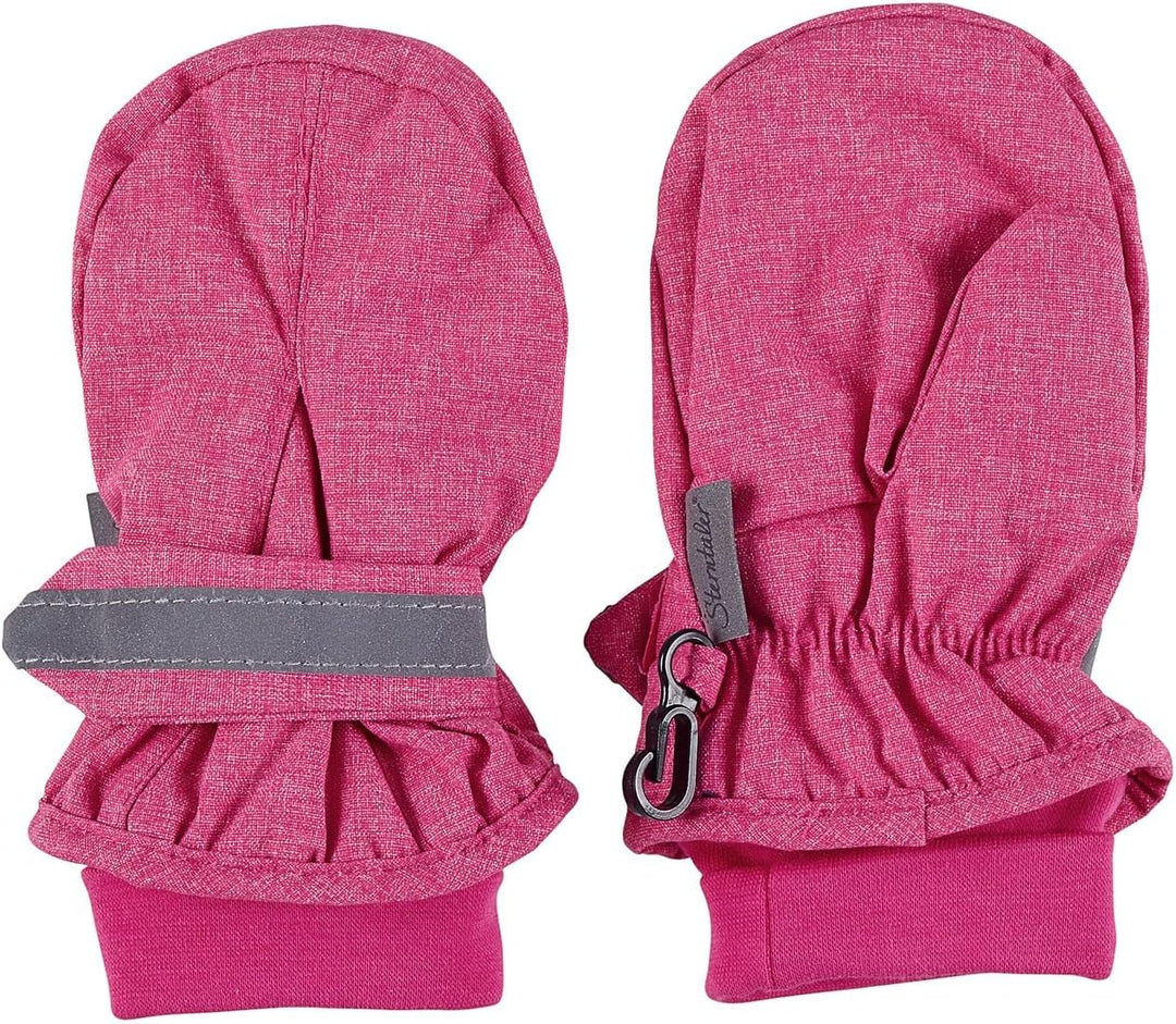 Sterntaler Unisex Kinder Fäustlinge Melange mit Daumen, Klettverschluss mit Reflektierendem Streifen