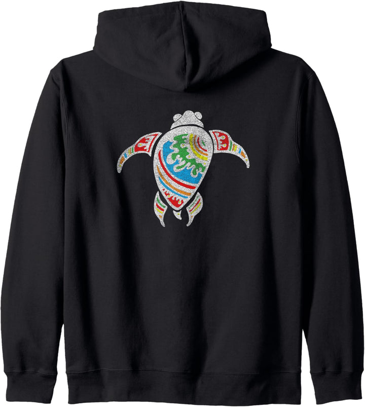 Tribal Sea Turtle Spirit Animal distressed Kapuzenjacke