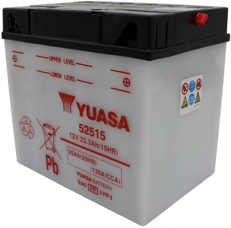 YUASA 52515 -Y- Batterie Offen ohne Saeure, 12 Volt, 130 A, 25 Ah (20 Stunden)