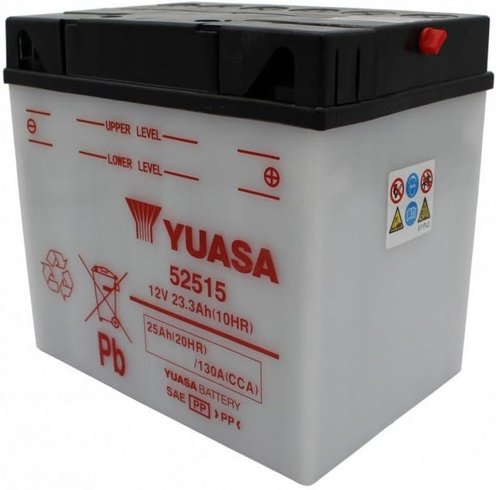 YUASA 52515 -Y- Batterie Offen ohne Saeure, 12 Volt, 130 A, 25 Ah (20 Stunden)
