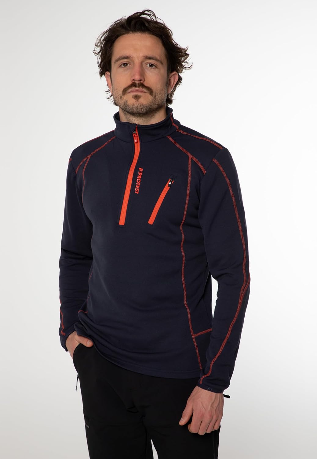 Protest Men Fleece Humans S Space Blue, S Space Blue