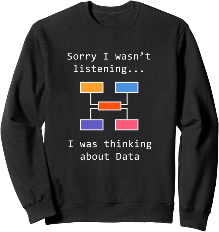 Lustiges Zitat Über Datenwissenschaft nachdenken Statistiker Sweatshirt