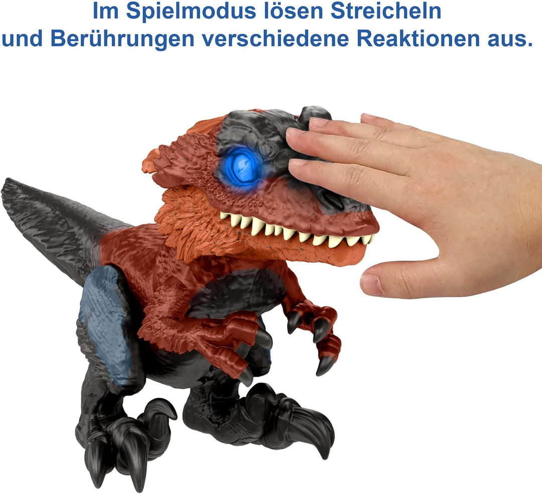 Jurassic World GYW89 - Ein neues Zeitalter – Uncaged Rowdy Roars Pyroraptor Dinosaurier-Actionfigur,