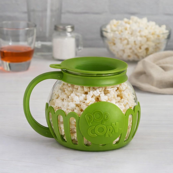 Ecolution micro-pop Mikrowelle Popcorn Popper 1,5 qt – Temperatur Sicher Glas w/Mehrzweck-Deckel, Sn