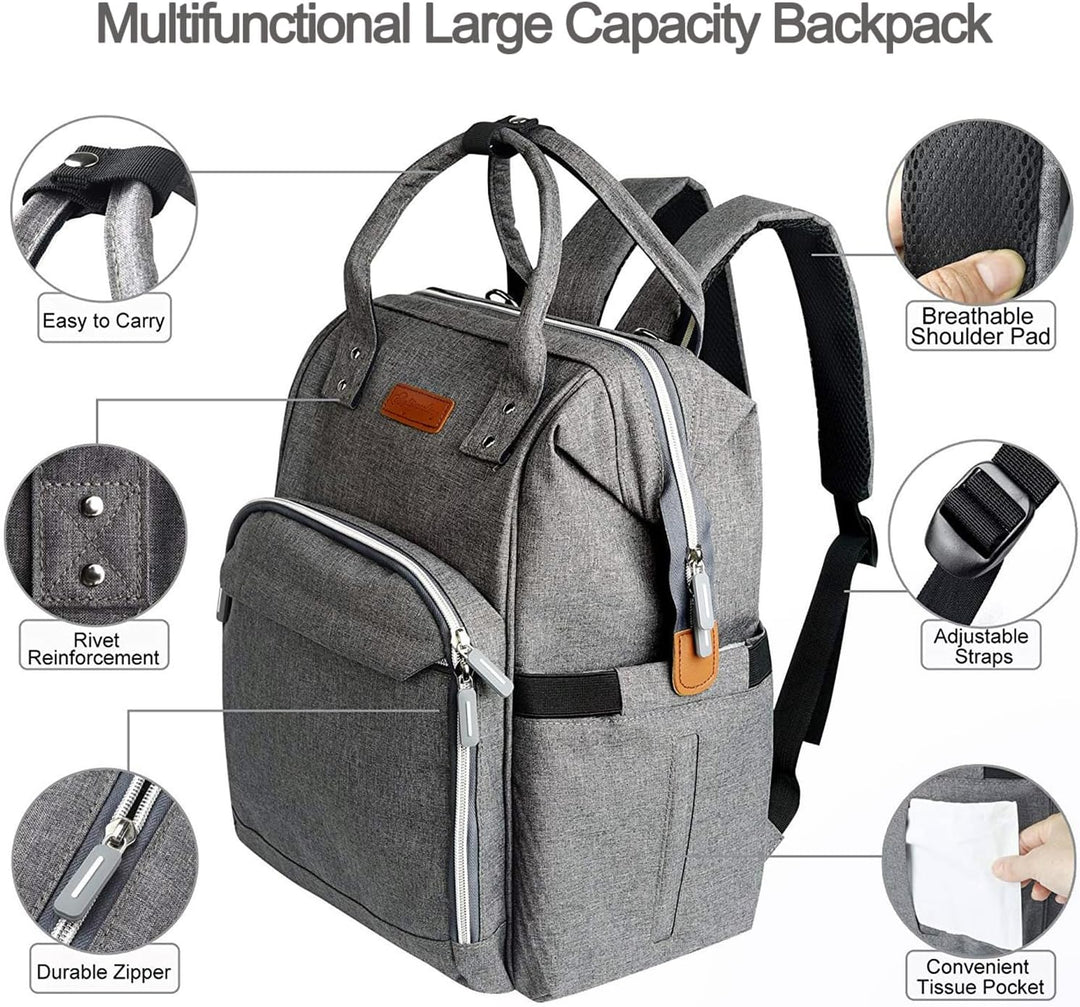 Baby Wickelrucksack Wickeltasche,Multifunktional Grosse Kapazität Rucksack,Babytasche Reisetasche fü