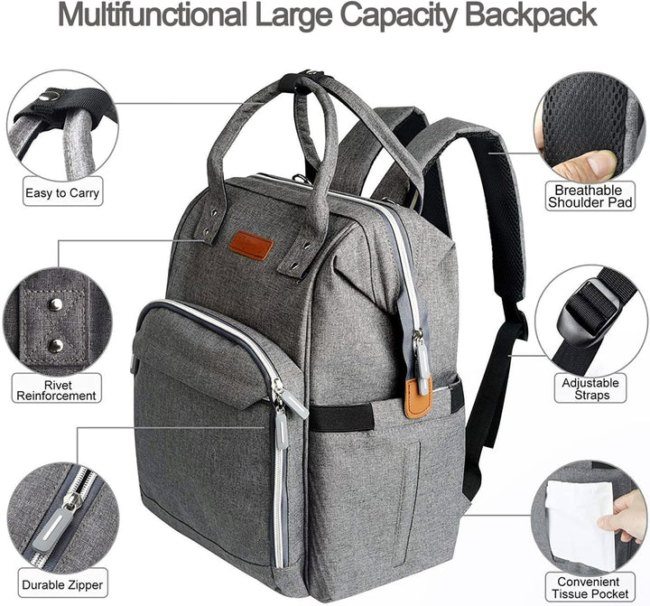 Baby Wickelrucksack Wickeltasche,Multifunktional Grosse Kapazität Rucksack,Babytasche Reisetasche fü