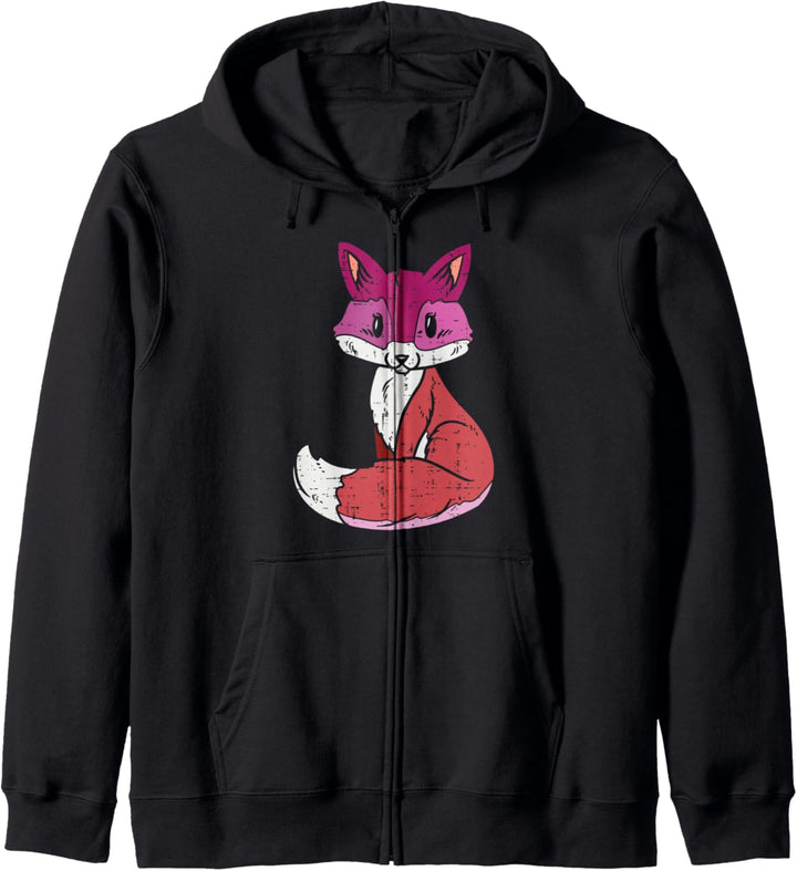 Fox Animal LGBT Lesbian Flag Gay Pride Ally Women Kapuzenjacke