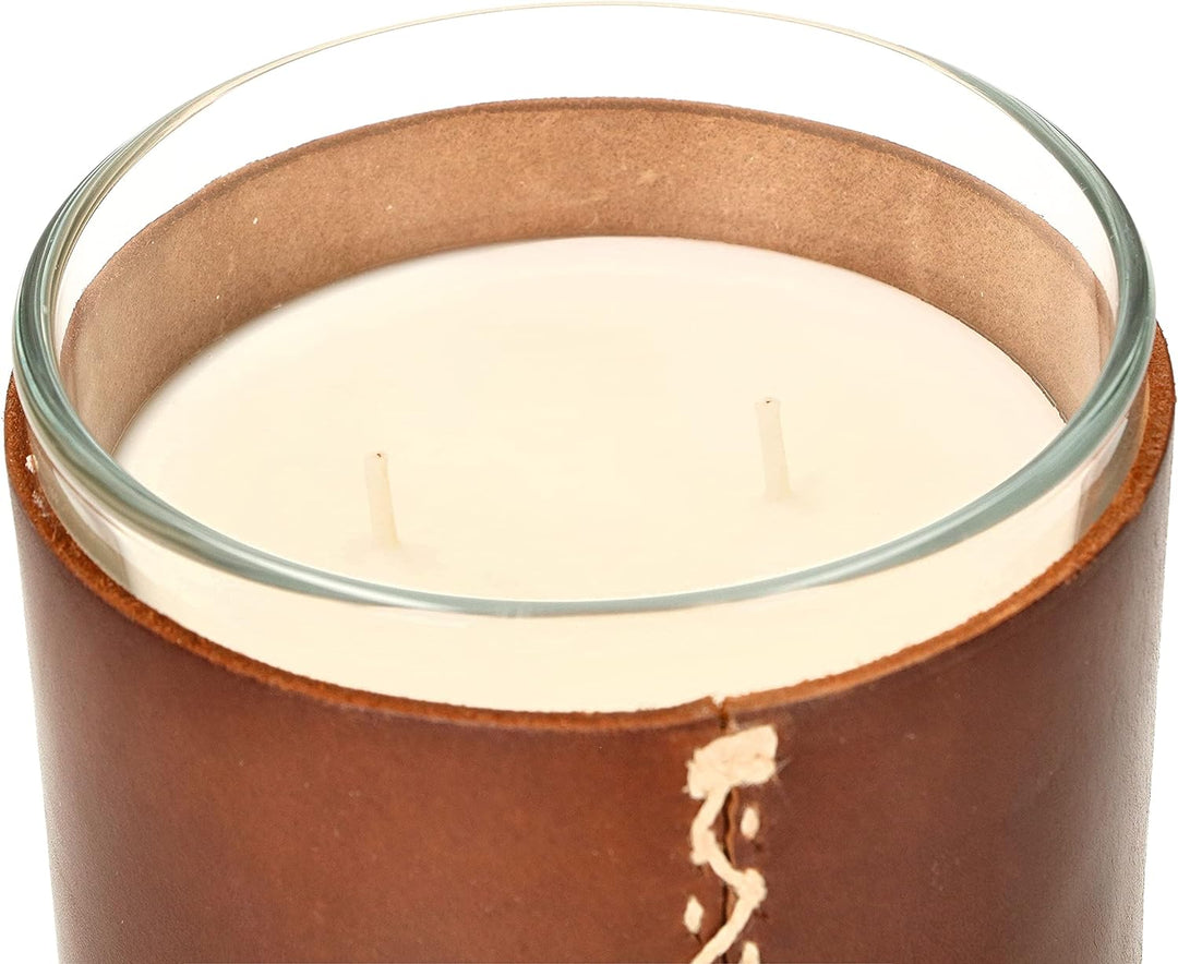 ABRATO® Duftlampe 10x10cm im Glas No2 mit Lederfassung SSG Einzigartiger Duft