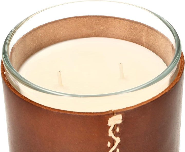 ABRATO® Duftlampe 10x10cm im Glas No2 mit Lederfassung SSG Einzigartiger Duft