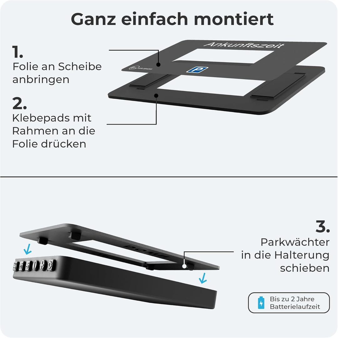 Parkwächter V1 automatische Parkscheibe gemäss der Strassenverkehrsordnung, Digitale Parkscheibe für