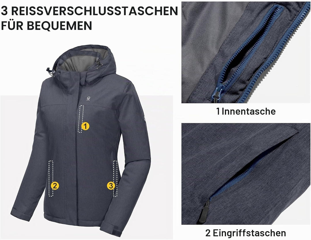 Little Donkey Andy Damen wasserdichte Regenjacke Leichte atmungsaktivem Regenjacke für Outdoor-Windb