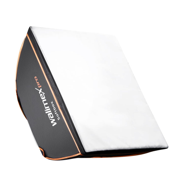 Walimex pro Softbox Orange Line 40x40, Schwarz, Weiss ohne Adapter, ohne Adapter