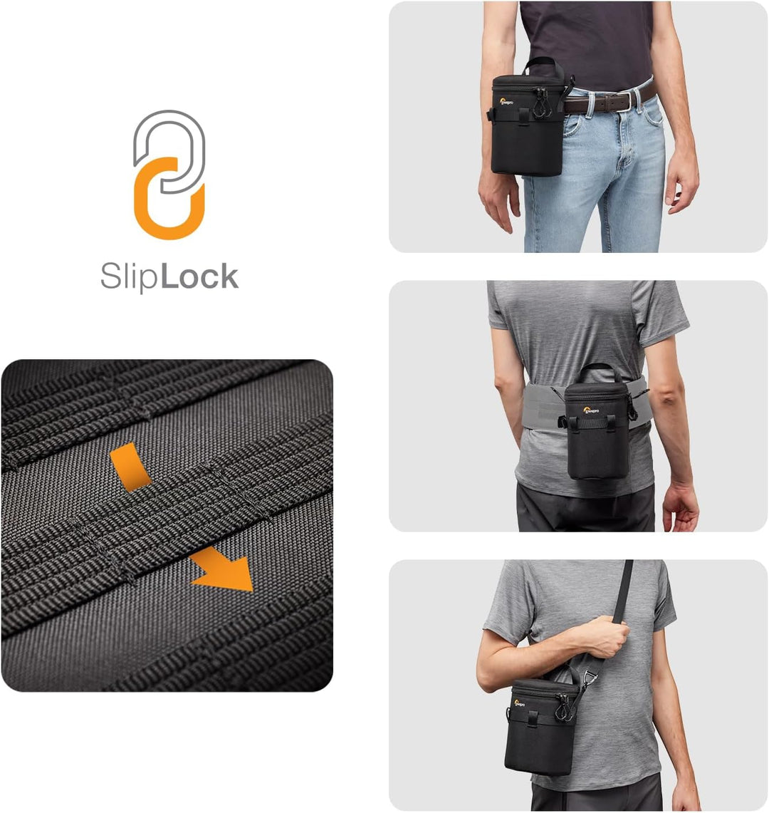Lowepro LP36306 Objektivköcher (11 x 26 cm) Schwarz 11 x 26 (mit Schultergurt) Single, Schwarz 11 x