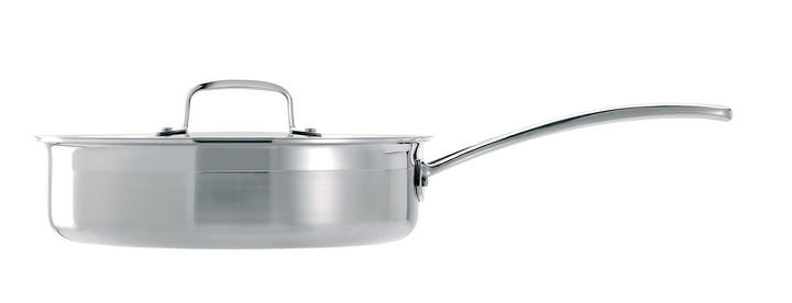 Le Creuset Unbeschichtete Sautépfanne aus 3-ply Edelstahl, Ø 24 cm, Für alle Herdarten inkl. Indukti