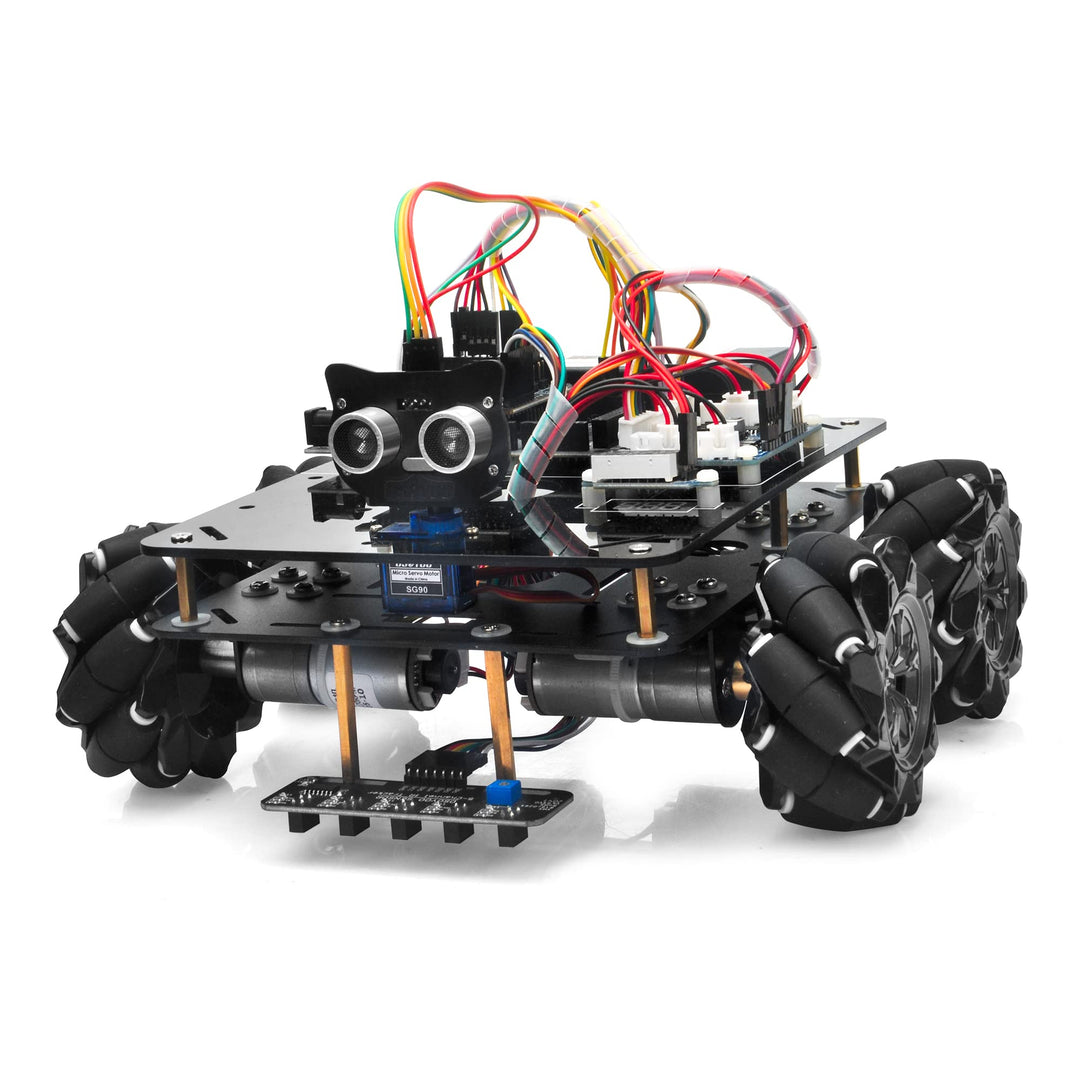 OSOYOO Omni-directinal Mecanum Wheels Robot Car Kit for Arduino | Metal Chassis DC Motor Robotic |ST