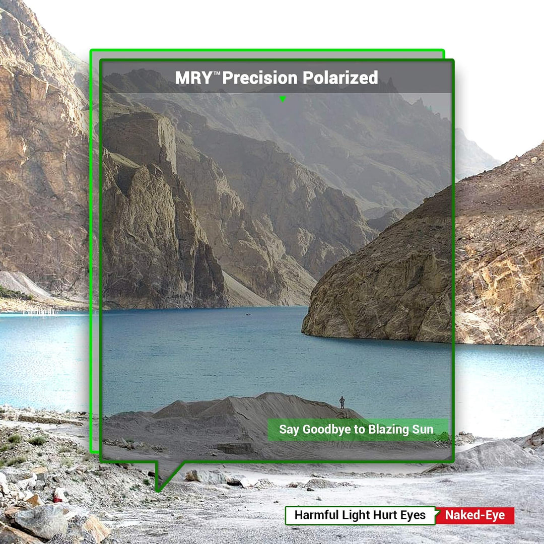 Mryok Polarisierte Ersatzgläser für Oakley Monster Dog Sonnenbrille, Stealth Black/Fire Red/Ice Blue