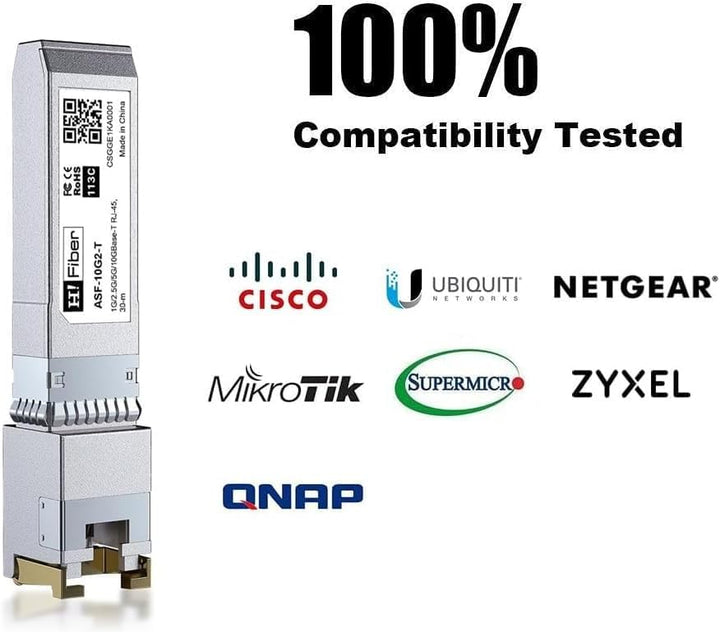 H!Fiber 10G SFP+ RJ45 Transceiver Cat6a/7, 30Meter 10Gbase-T SFP+ Kupfer Modul für Cisco SFP-10G-T-S
