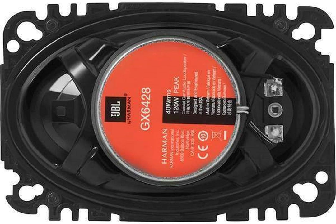 JBL GX Series Koaxialer Auto-Lautsprecher 10 x 15 cm (4 x 6 Zoll) Sneaker schwarz, 4 x 15,2 cm gross