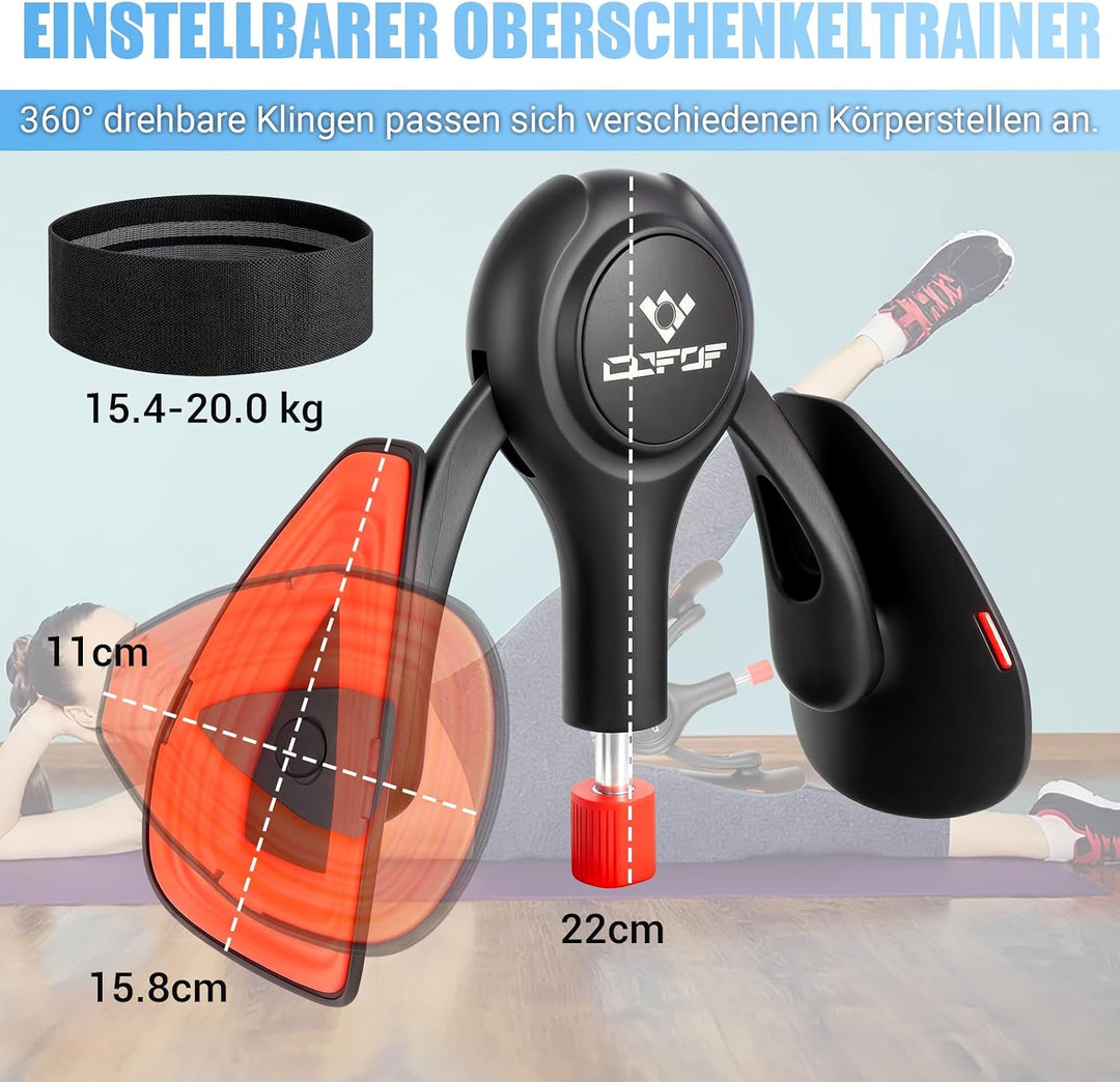 Oberschenkeltrainer, 15-70 lbs Beckenbodentrainer für Frau, Multifunktionaler Gesässtrainer, Po Trai