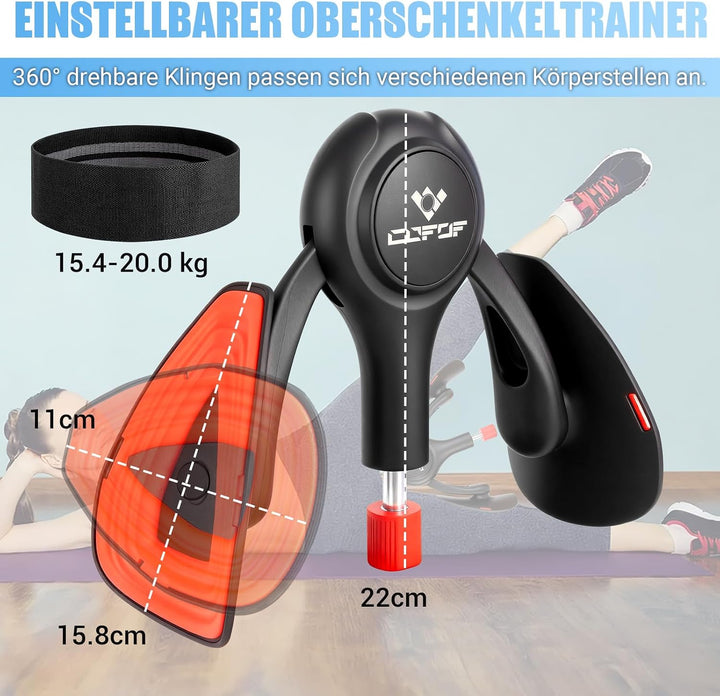 Oberschenkeltrainer, 15-70 lbs Beckenbodentrainer für Frau, Multifunktionaler Gesässtrainer, Po Trai