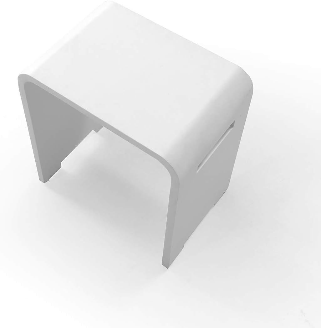 Badhocker Duschhocker Sitzhocker Duschstuhl Duschsitz Luxusbadhocker Design Kunststein Spa aus hochw