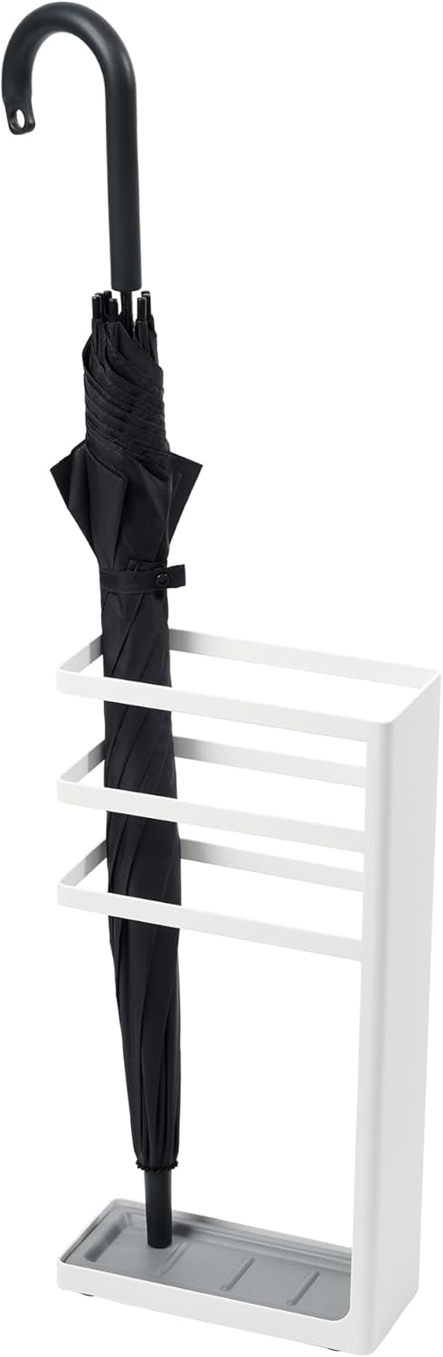 Yamazaki Layer Schirmständer, Stahl, Weiss, One Size Weiss, Weiss