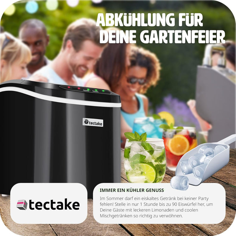 TecTake Eiswürfelmaschine -Diverse Farben-, Schwarz