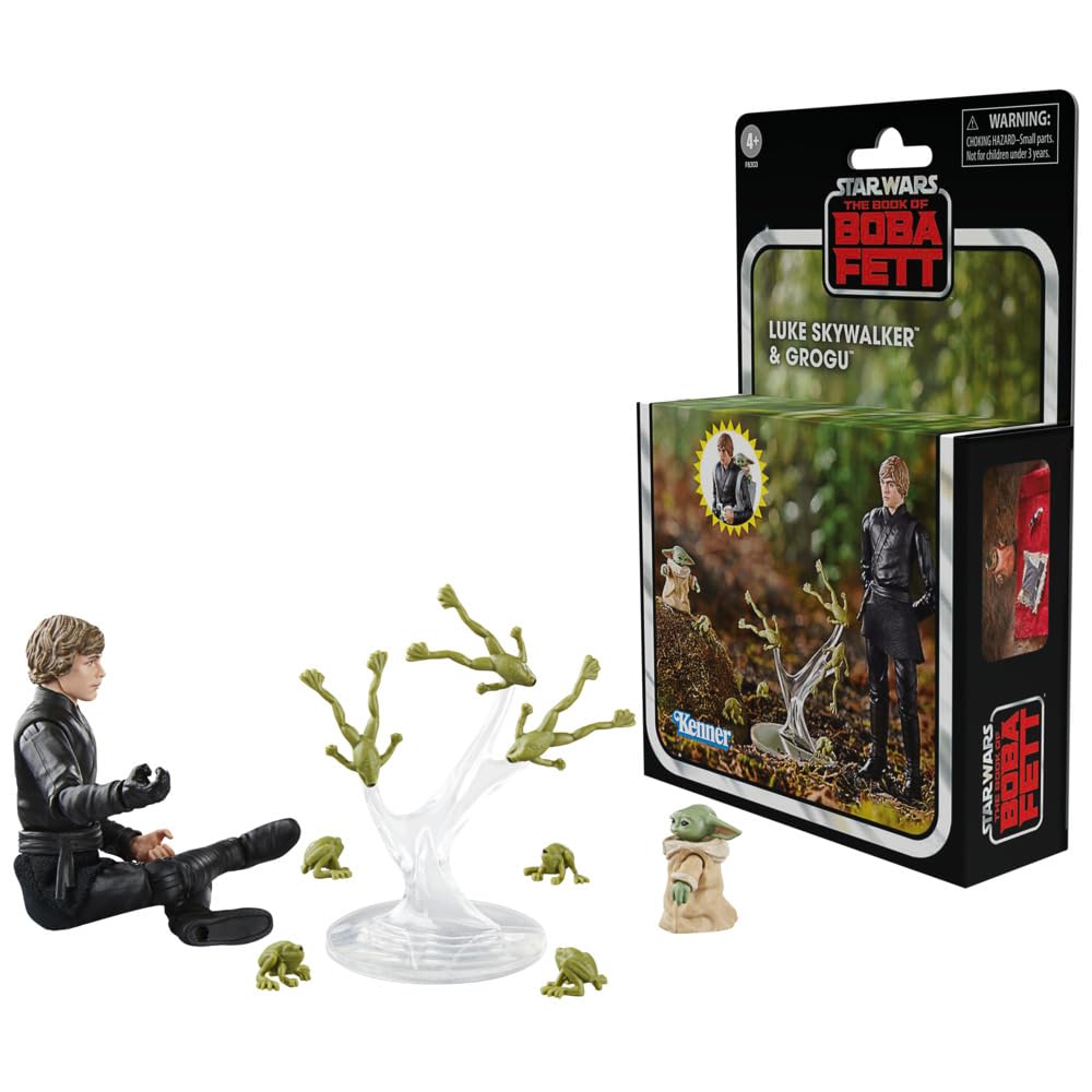 Star Wars: The Book of Boba Fett Vintage Collection Figuren Luke Skywalker & Grogu 10 cm