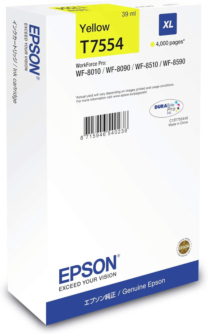 EPSON 235H250 WF-8xxx Series Ink Cartridge XL Yellow