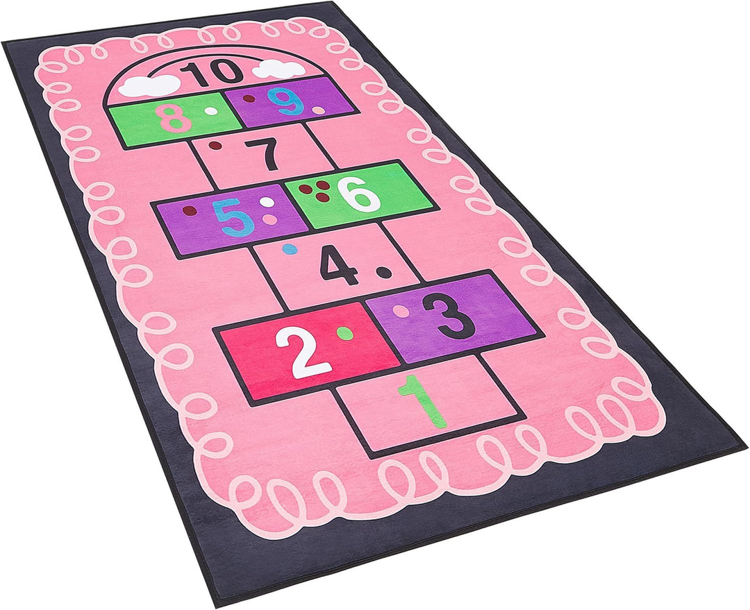 Teppich rosa 80 x 150 cm Prinzessin-Stil Hickelkasten-Funktion Honaz