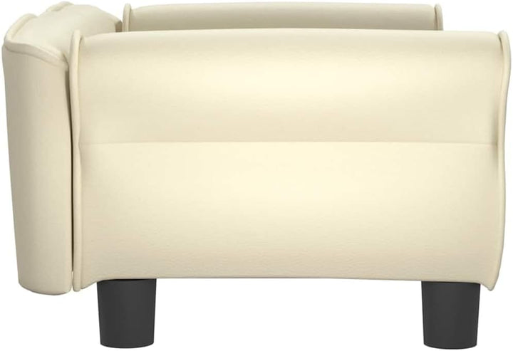 vidaXL Hundebett Creme 70x45x30 cm Kunstleder 70 x 45 x 30 cm Creme, 70 x 45 x 30 cm Creme
