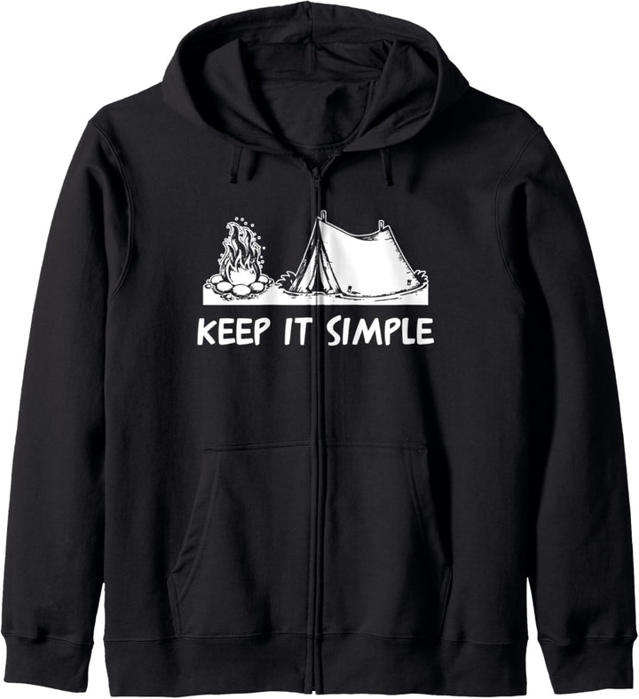 Camping Keep it Simple Zelt Kapuzenjacke